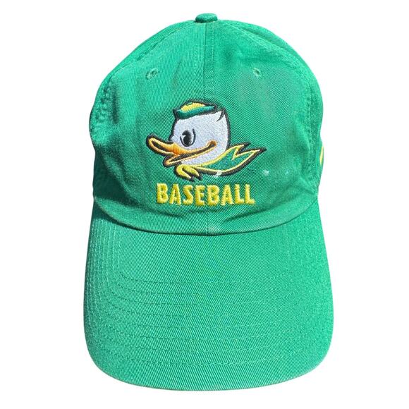 Nike Oregon Fighting Ducks‎ Hat Baseball Campus Cap Mens Green Adjustable Strap - Picture 1 of 13
